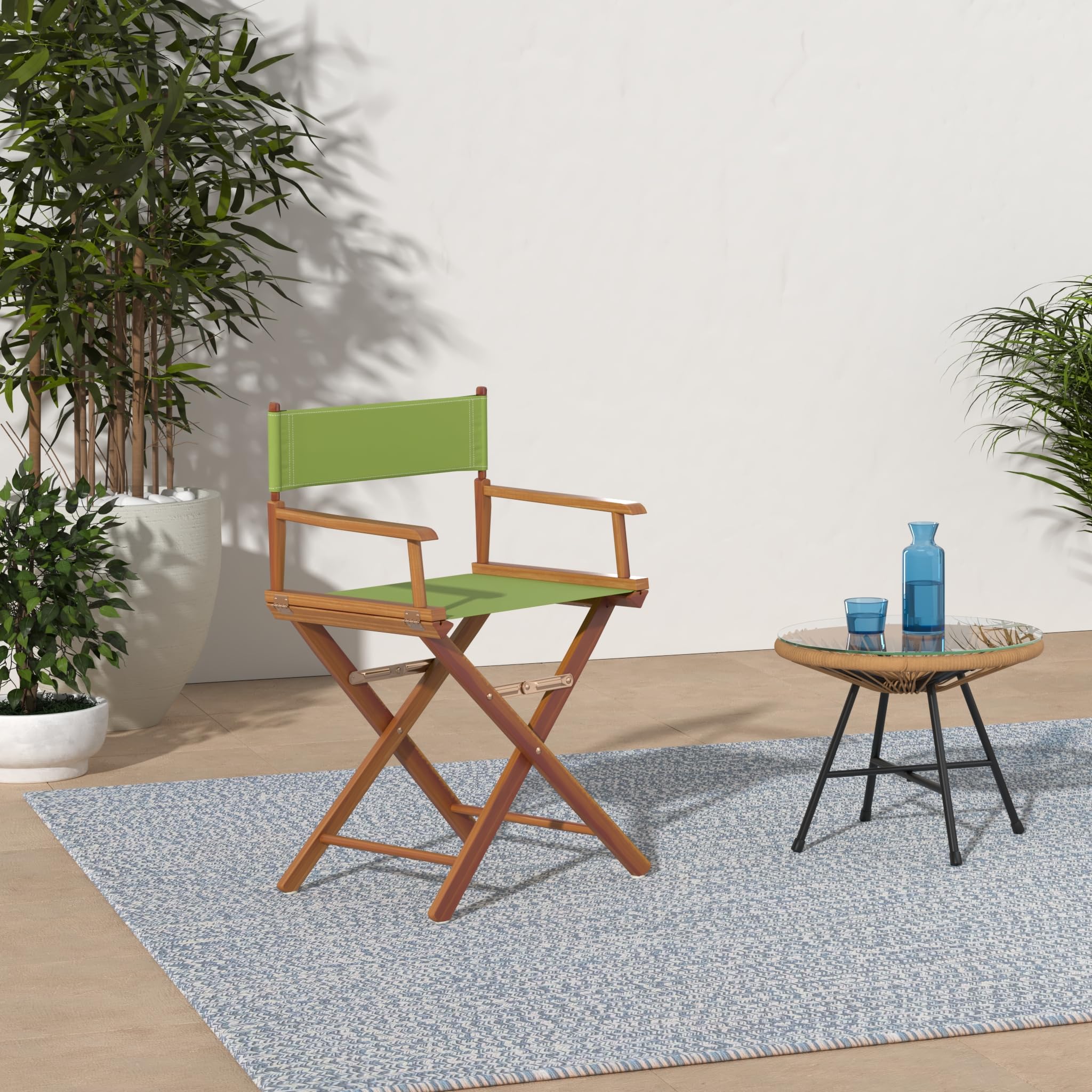 Casual Home 200-55/021-72 Director Chair 18" - Classic Height Honey Oakframe/Lime Green Canvas