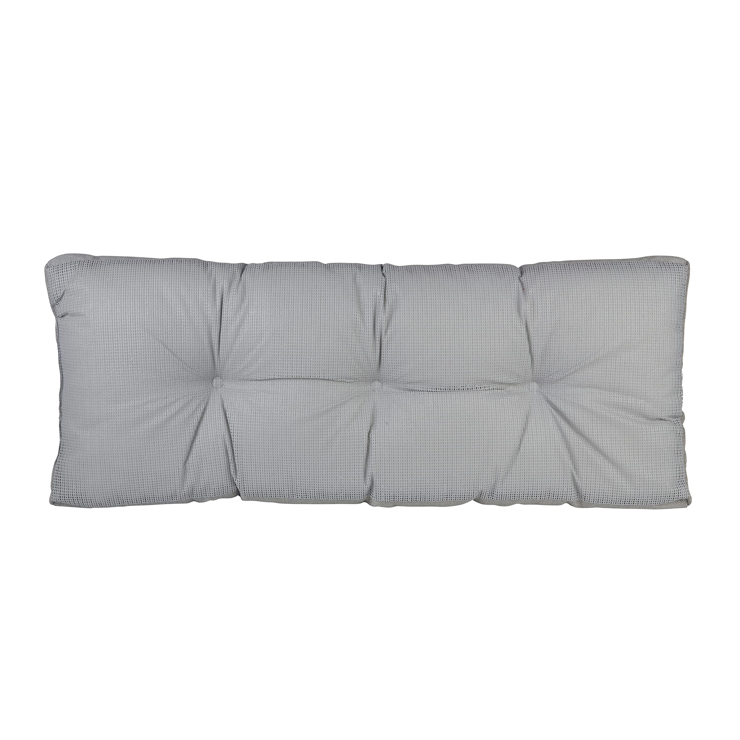 Klear Vu The Gripper Omega Non-Slip Tufted Bench Cushion For Indoor Furniture, Entryway Storage, Bay Window, Corner Nook Or Piano Seat, 35 Inches, 04 Gray
