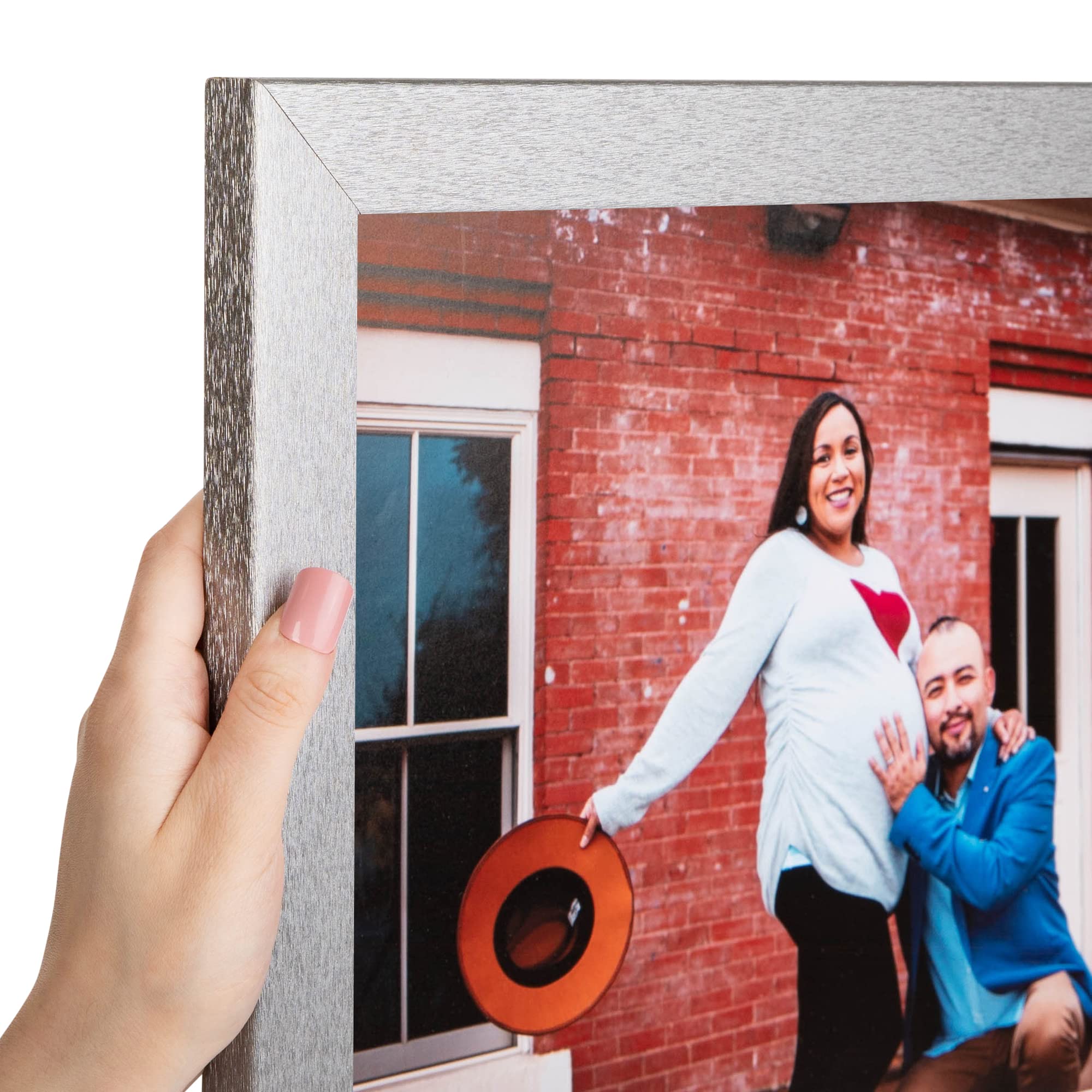 ArtToFrames 5x6 Inch Gray Picture Frame, This 1.25 Inch Custom MDF Poster Frame is Tungsten - Comes with Regular Glass and Corru