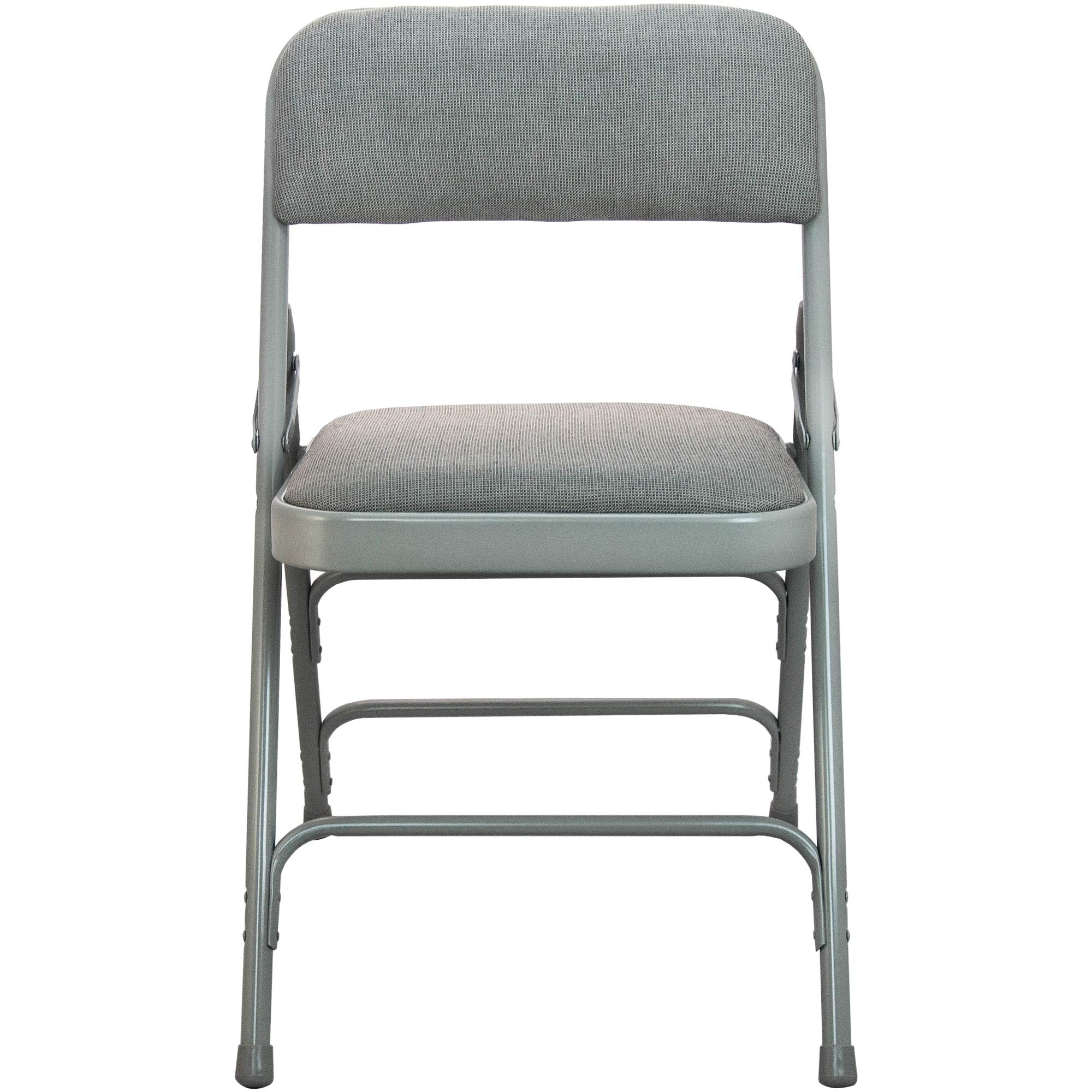 Flash Furniture 2-Pack Advantage Grey Padded Metal Folding Chair - Grey 1-In Fabric Seat
