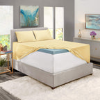 Nestl Extra Deep Pocket Sheets - Fits Mattress 18-24 Inches Deep, Extra Deep Pocket King Size Sheets Sets, 4 Piece King Size Sheets, King Sheets Deep Pocket, Vanilla Yellow Sheets