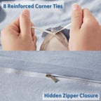 Nestl Twin Duvet Cover Set - Soft Prewashed Ice Blue Duvet Cover Twin/Twin Xl, 2 Piece, With Zipper Closure, 1 Duvet Cover 68X90 Inches And 1 Pillow Sham - No Comforter