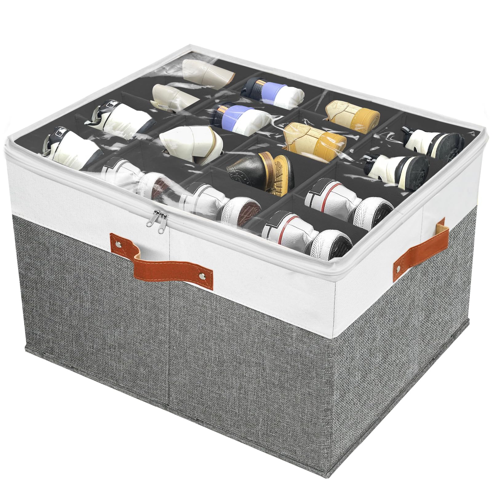 storasier Shoe Storage Organizer for Closet,Stackable Shoe Storage Box for Entryway,Cube Storage Cabinet,Organizador De Zapato,F