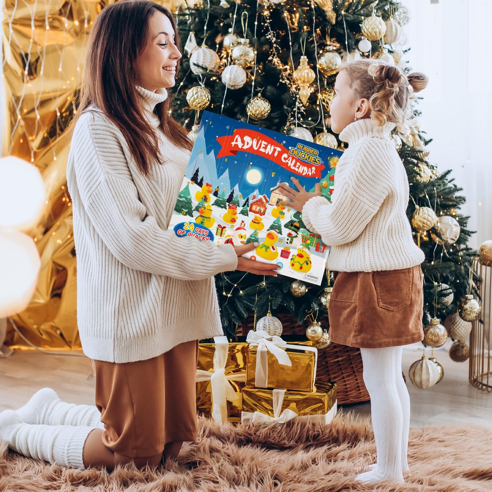 2024 Advent Calendar Christmas Ducks - 24Pcs Rubber Duck Advent Calendar 25 Days Of Christmas Countdown Toys For Christmas Party