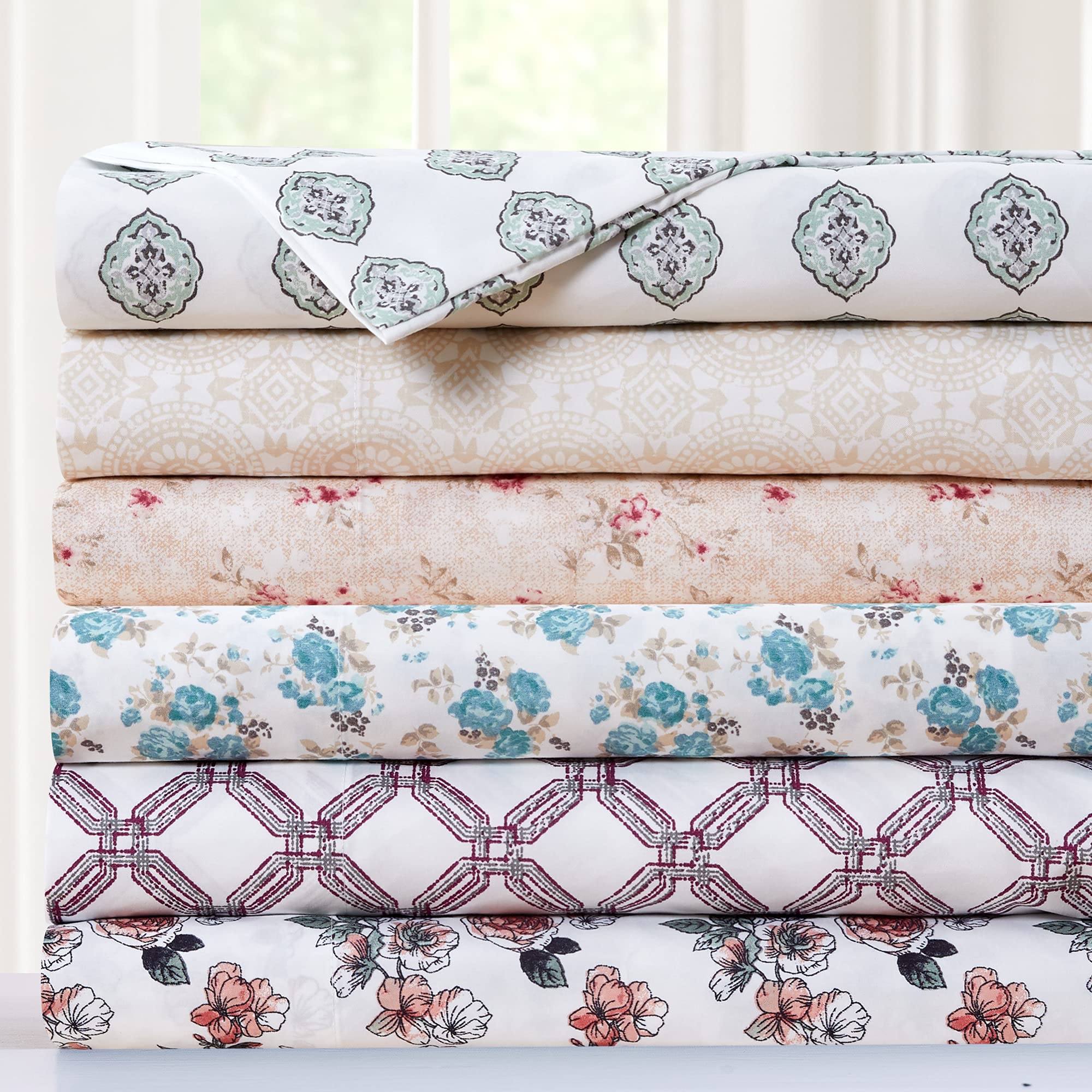 Modern Threads Silky Soft Microfiber And Wrinkle Free Sheets - Luxurious Microfiber Bed Sheets Includes Flat Sheet, Fitted Sheet