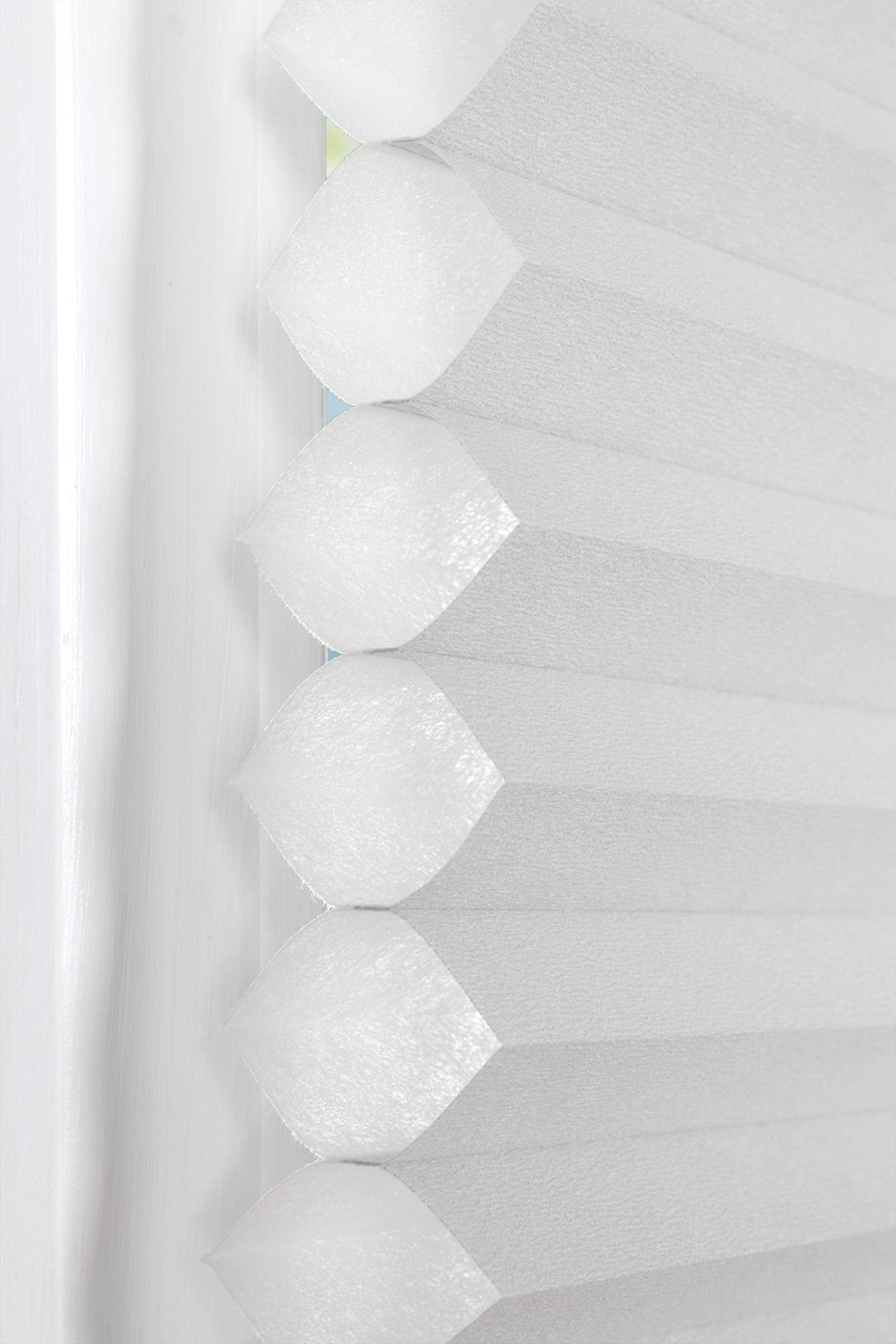 Arlo Blinds White Light Filtering Top Down Bottom Up Deluxe Cordless Cellular Shades - Size: 27.5'' W X 60'' H, Cordless Honeyco