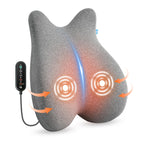 CILI Ergonomic Lumbar Support Pillow CL-1307 with Vibration and Heat, Gray, Polyester