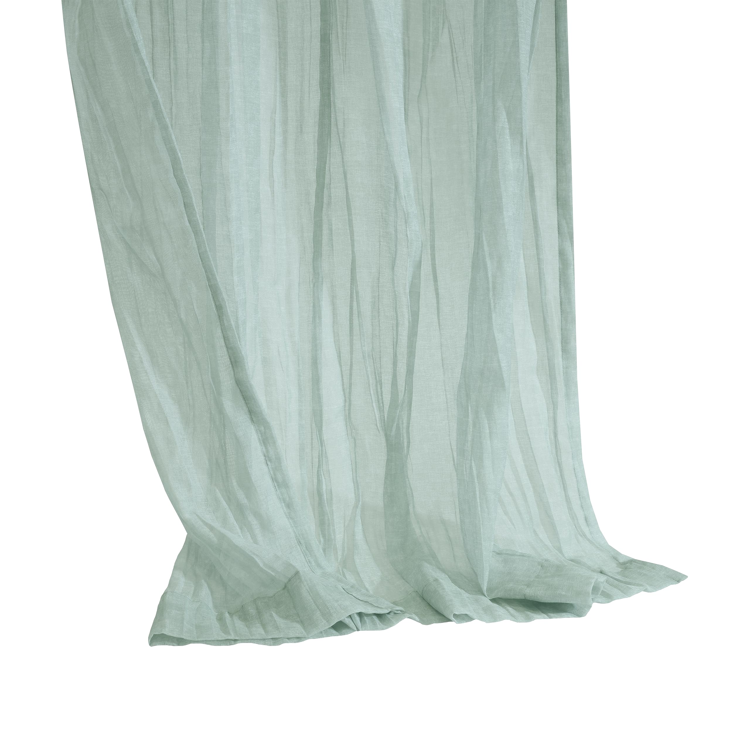 Richmark International Paloma Sheer Dual Header Curtain Panel 52 X 108 In Pale Thyme