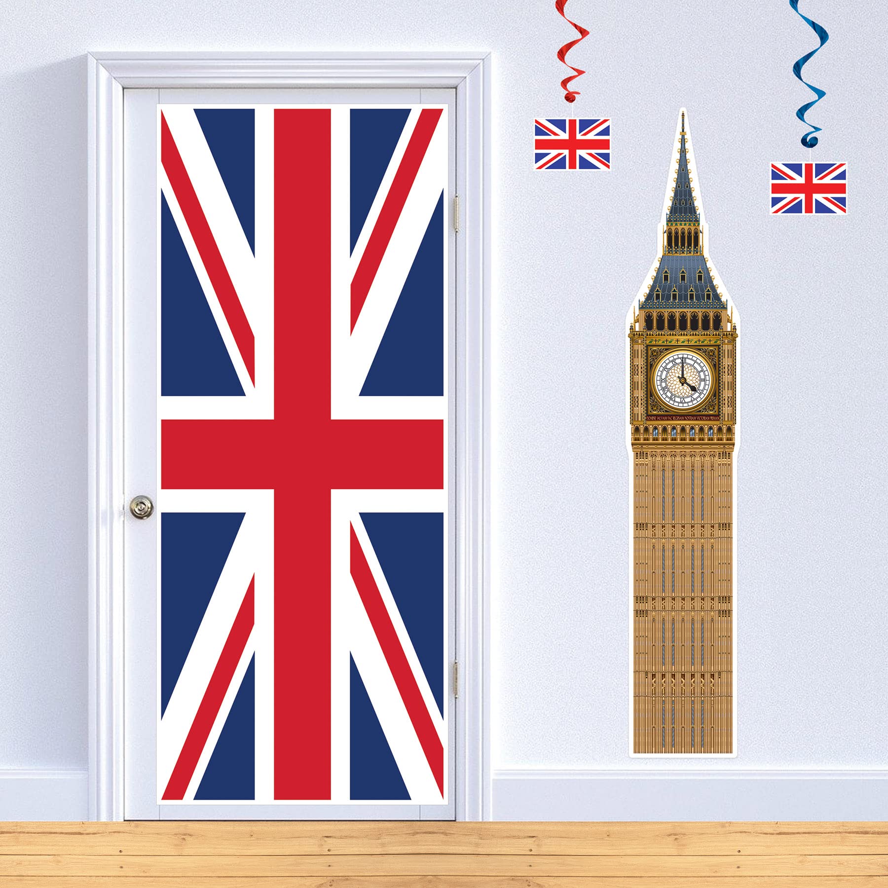 Beistle , 2Piece Jointed Big Ben Cutouts, 71', Multicolored