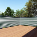 Tang 3' X 205' Green White Stripe Balcony Privacy Screen Fence 200Gsm Deck Fence Outdoor Privacy Cover Weather Resistant For Pat