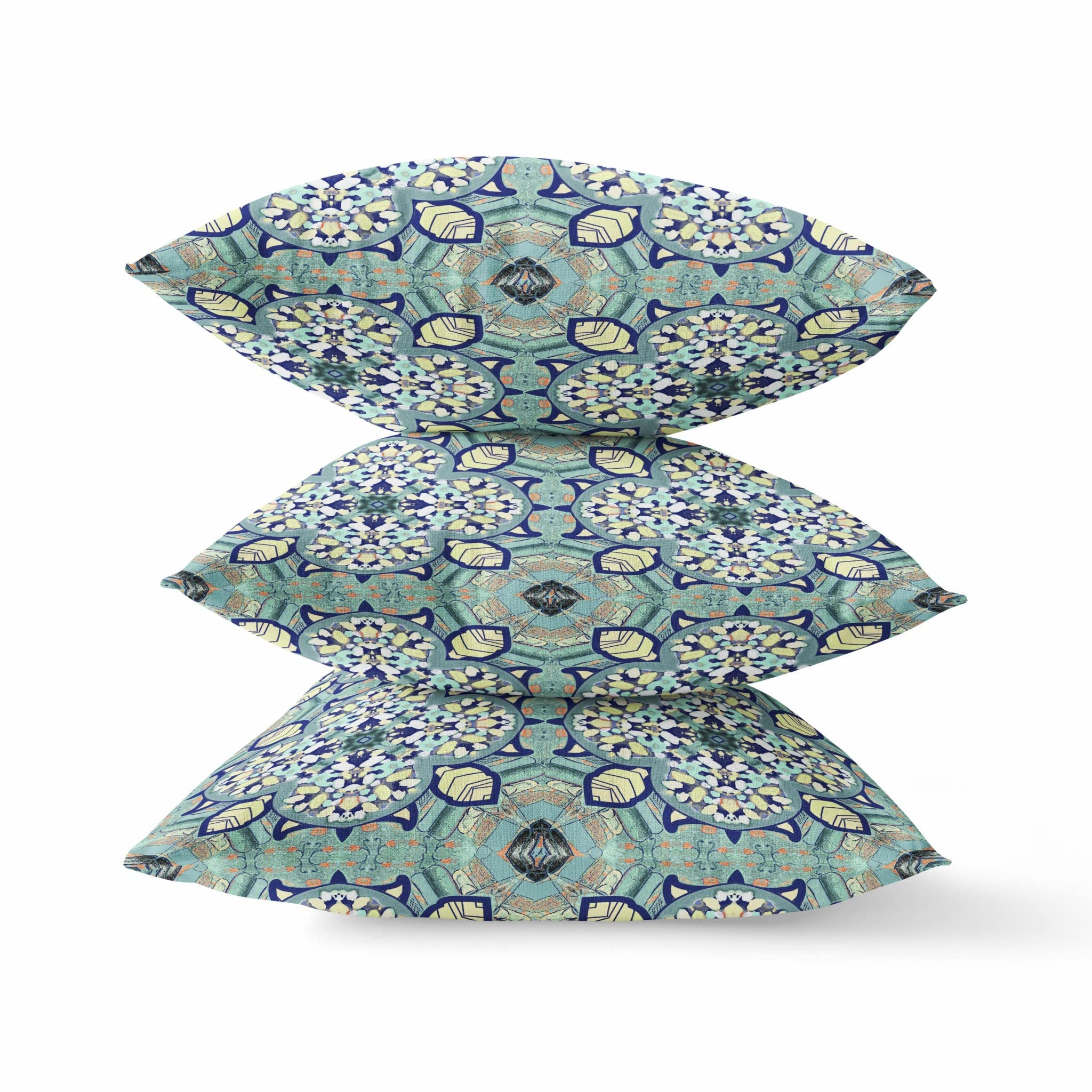 HomeRoots Muted Green Cream Green Cream Cloverleaf Boho Suede Throw Pillow