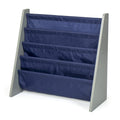 Humble Crew Book 4 Shelves Organizer Kids Bookshelf, Grey/Navy