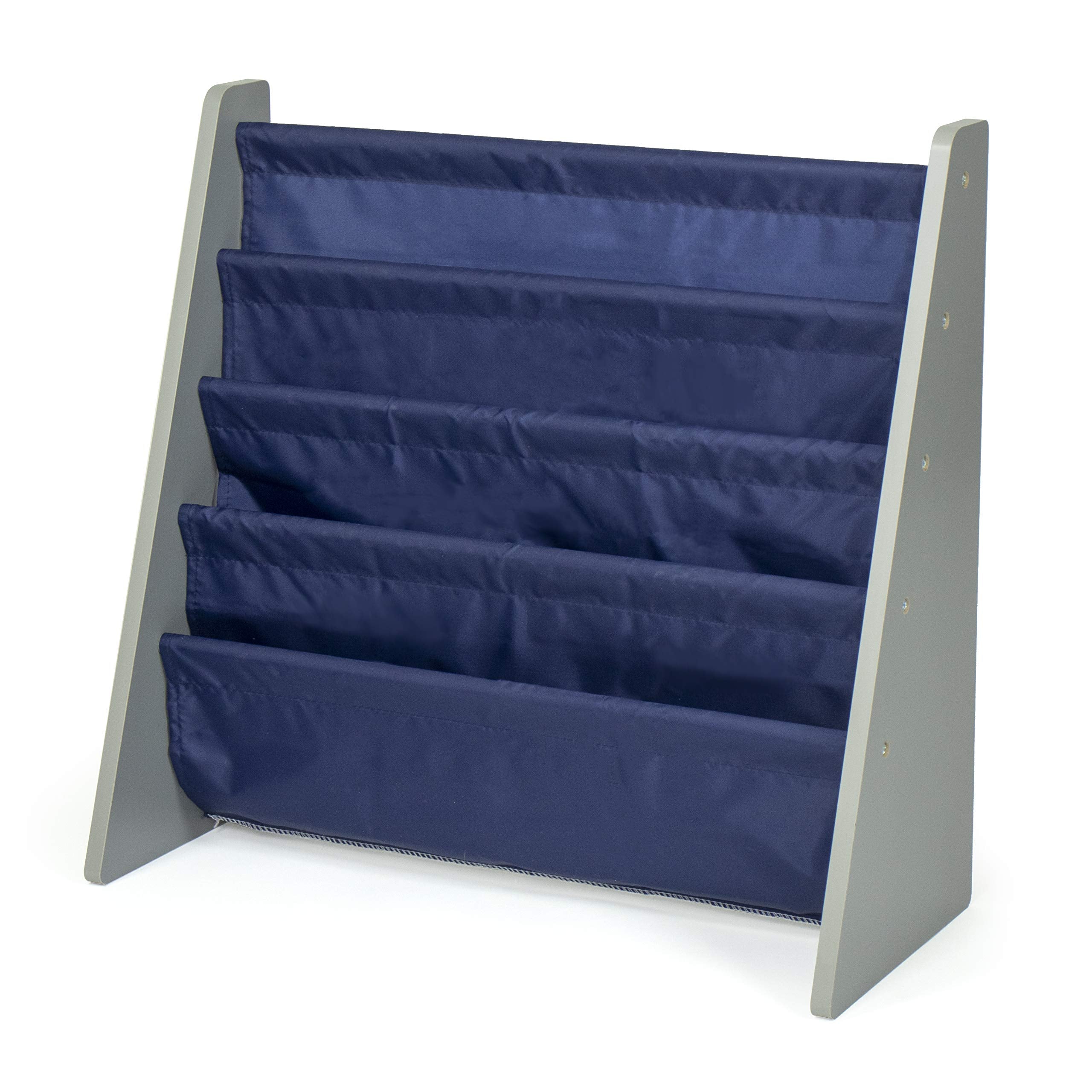Humble Crew Book 4 Shelves Organizer Kids Bookshelf, Grey/Navy
