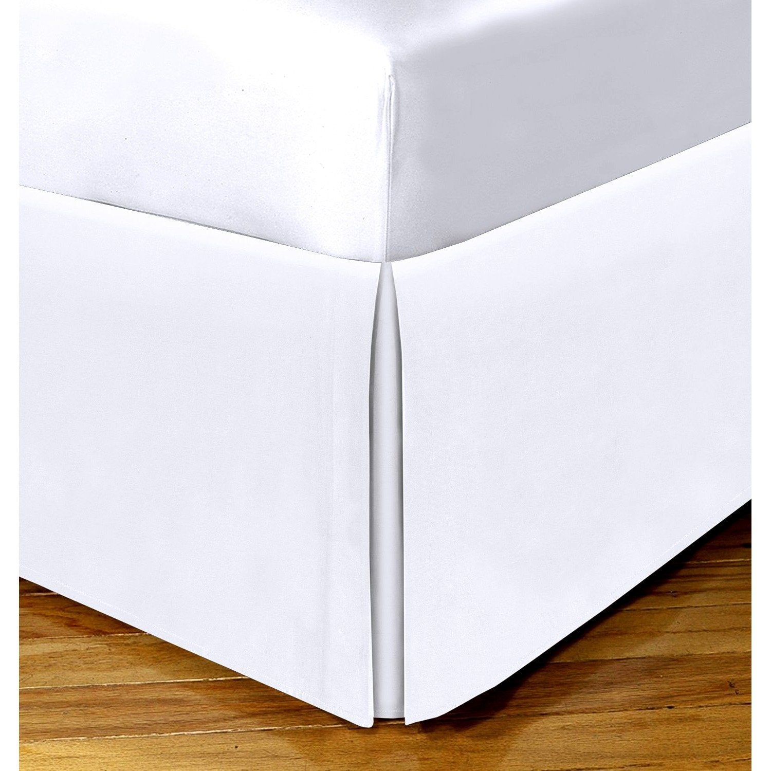 Spacemaker Extra-Long 21' Drop Length Bed Skirt, King, White