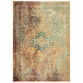 HomeRoots Rust Polypropylene 4’ x 6’ Brown and Gold Medallion Indoor Area Rug