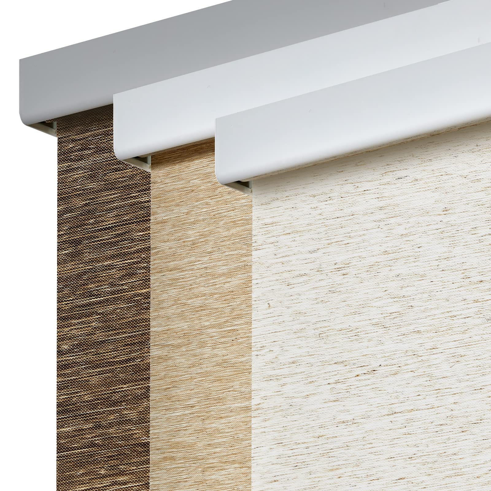 Persilux Windows Blinds Free-Stop Cordless Roller Blinds (Cream 30  W x 72  H) Natural Woven Light Filtering Roller Shades for W