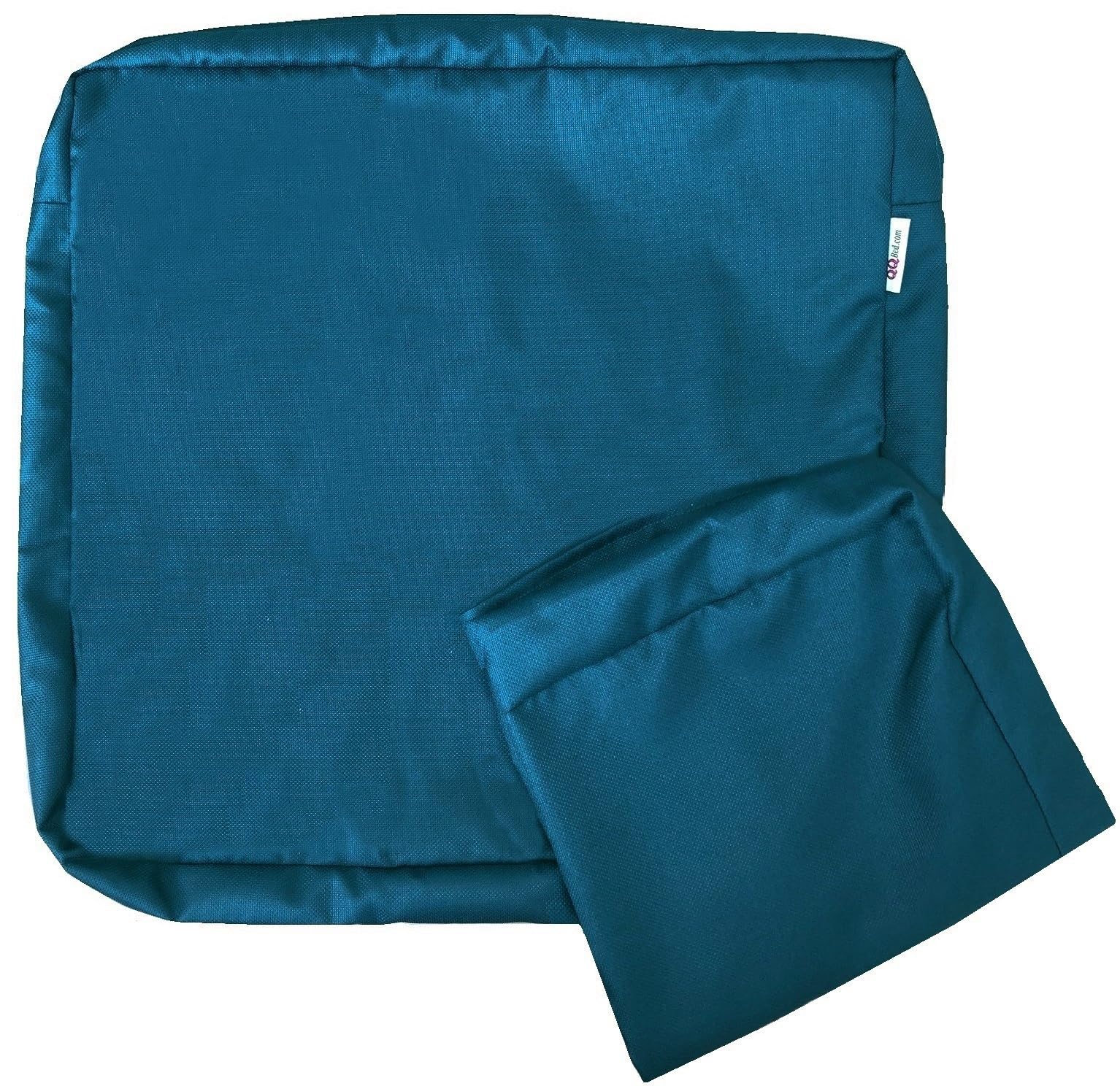 Qqbed 4 Pack 25X25X5 Inch Outdoor Water-Resistant Cushion Pillow Replacement Covers Only With Zipper For Patio Furniture, Sofa, Loveseat, Deep Seat Chair In Pacific Blue Color