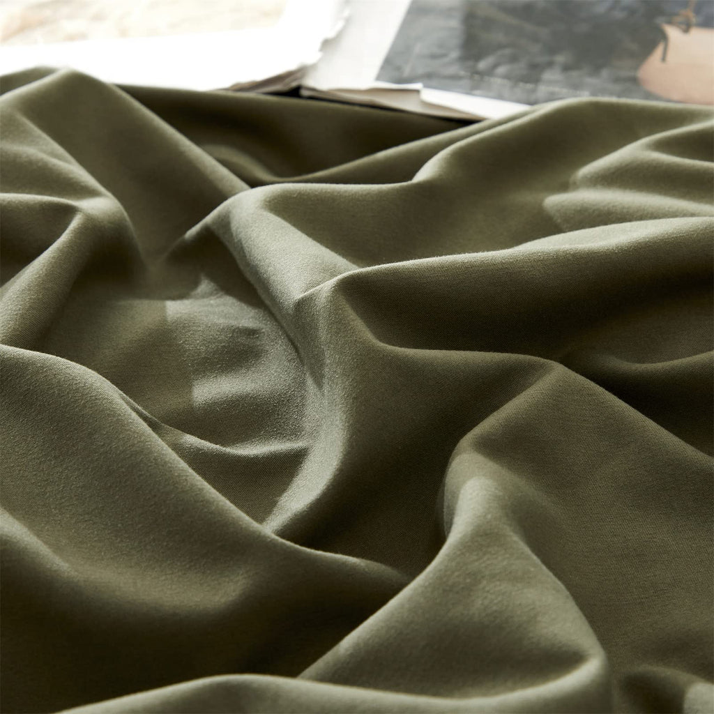 Clothknow Olive Green King Comforter Set 3Pcs Green Bedding Comforter Sets Light Green Comforter Soft Hunter Green Comforter With 2 X Pillowcases