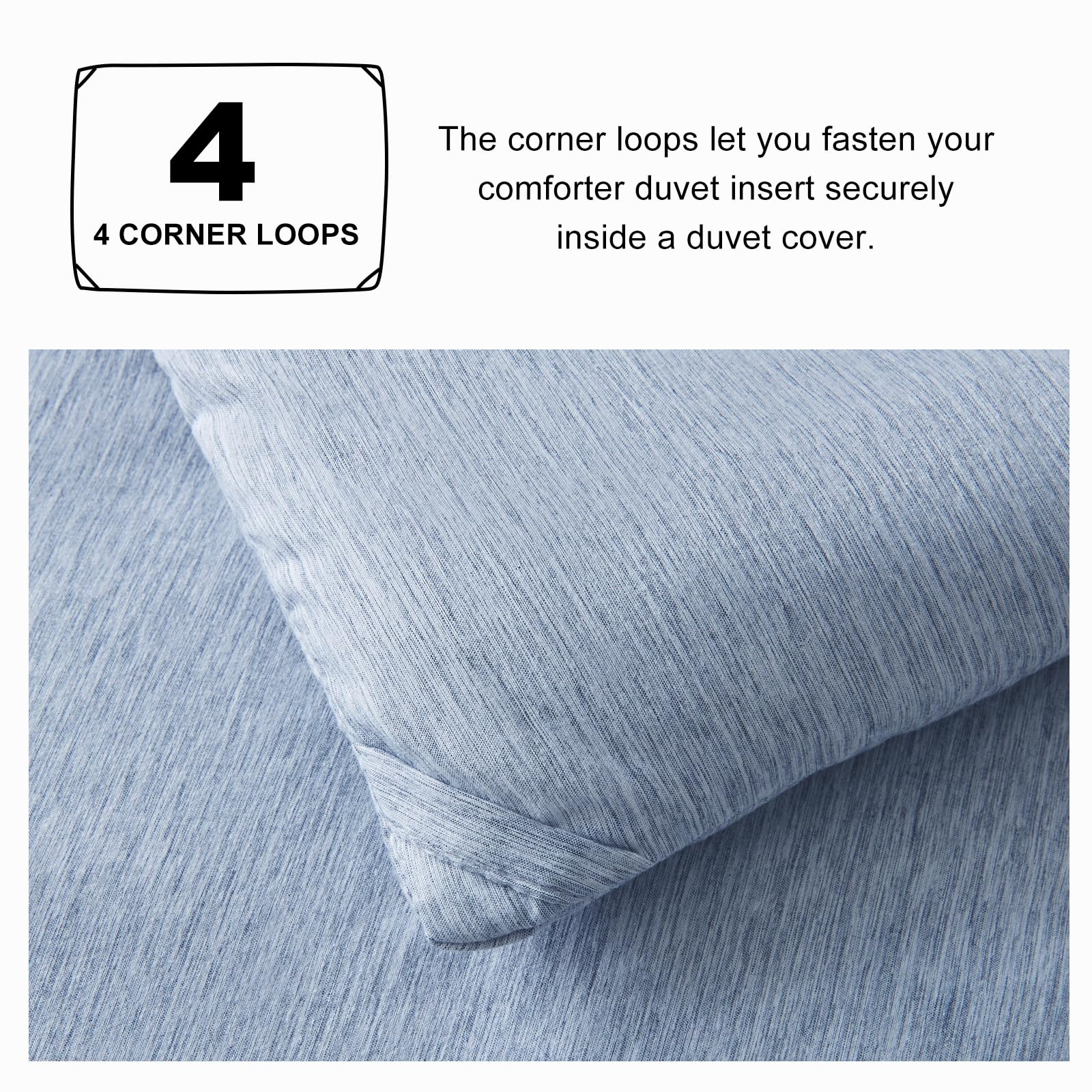 Cozylux Full Size Comforter Set - 3 Pieces Blue Soft Luxury Cationic Dyeing Bedding Comforter For All Season, Breathable Lightweight Fluffy Bed Set With 1 Comforter And 2 Pillow Shams