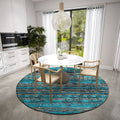 Dalyn Rugs Brisbane Br4 Destressed Striped Teal 8' X 8'