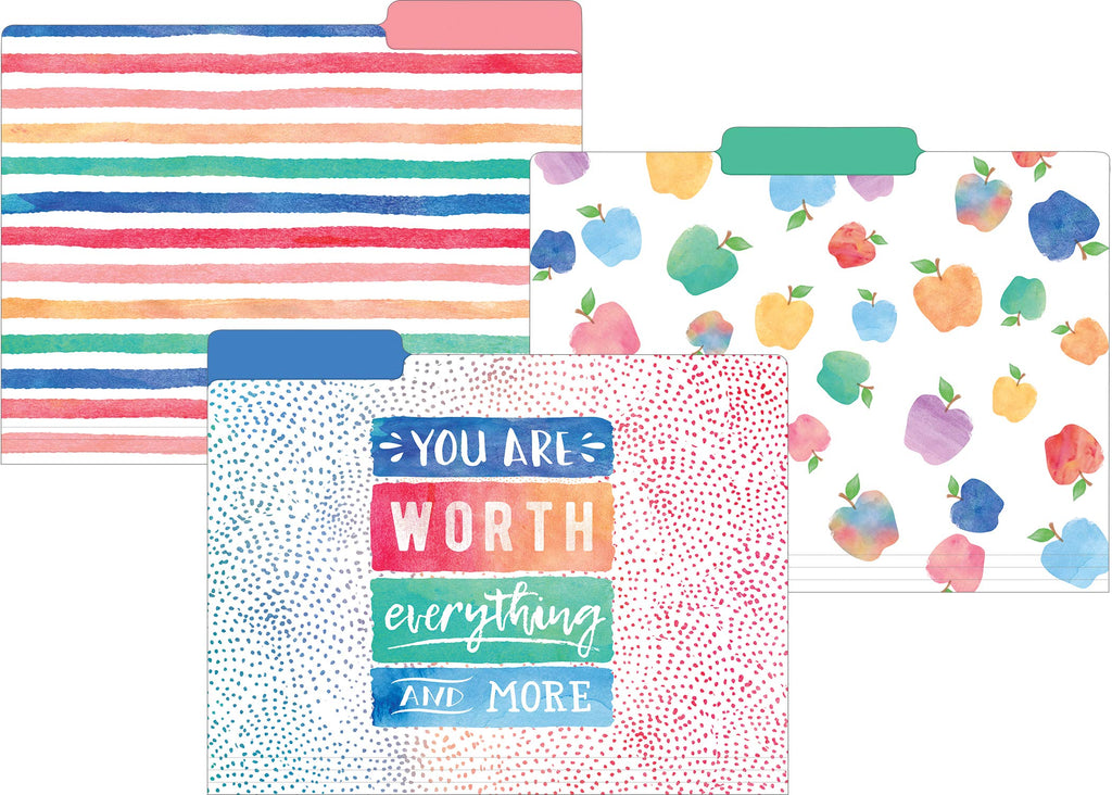 WATERCOLOR FILE FOLDERS