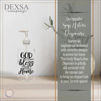 God Bless Our Home 16 Oz Glass Soap Dispenser
