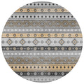 Sedona Sn12 Grey Transitional Rug Round 6' X 6'