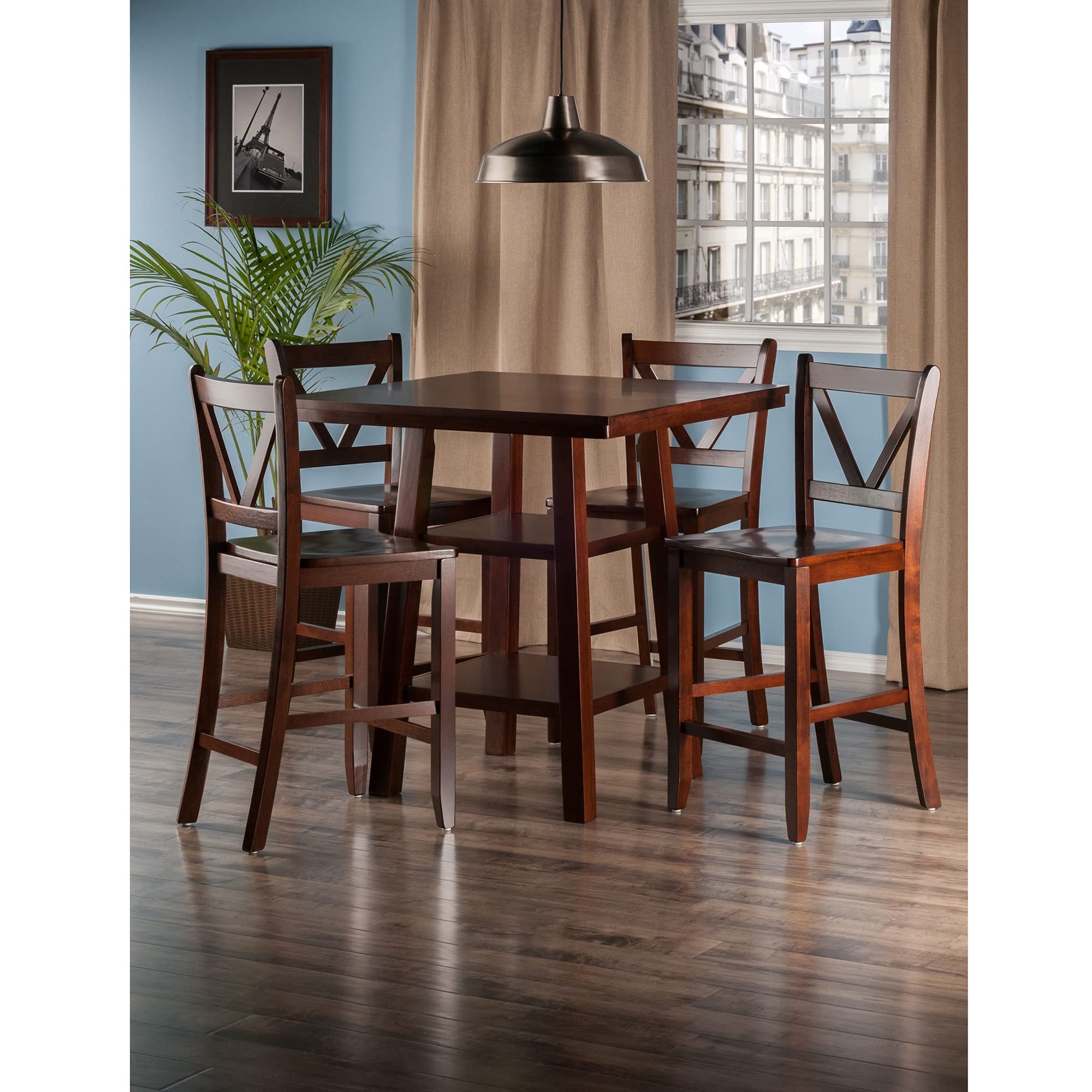 Winsome Orlando Dining, V Back, Walnut