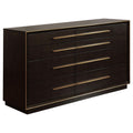 Coaster Home Furnishings Durango Contemporary 70-inch 8-Drawer Bedroom Dresser Clothing Storage Cabinet Wide Chest of Drawers Organizer Unit Smoked Peppercorn 223263