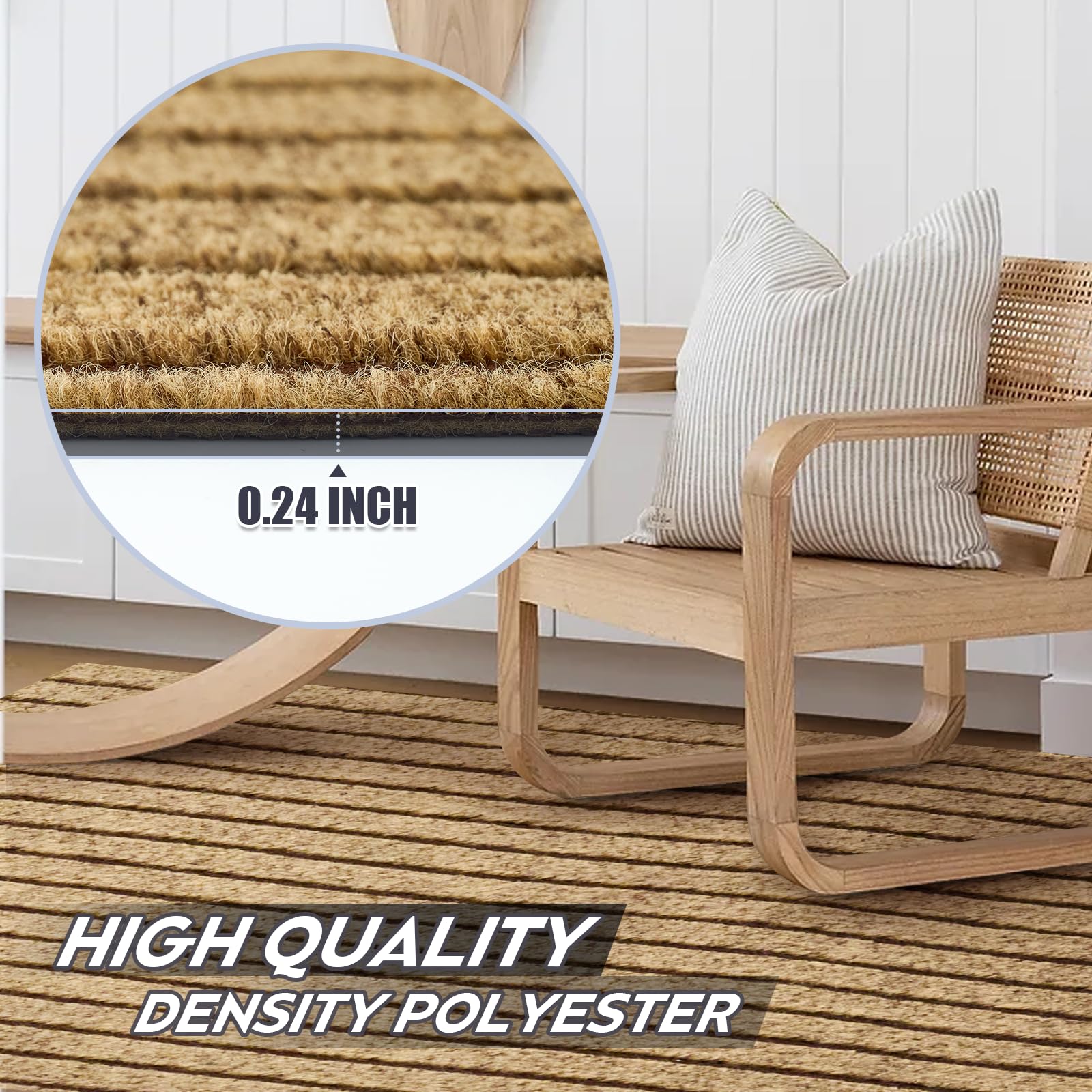 Gotohipi Runner Rug 6X22 Indoor Outdoor Utility Carpet,Area Rugs With Non Slip Rubber Backing For Hallway Kitchen Entryway Balco