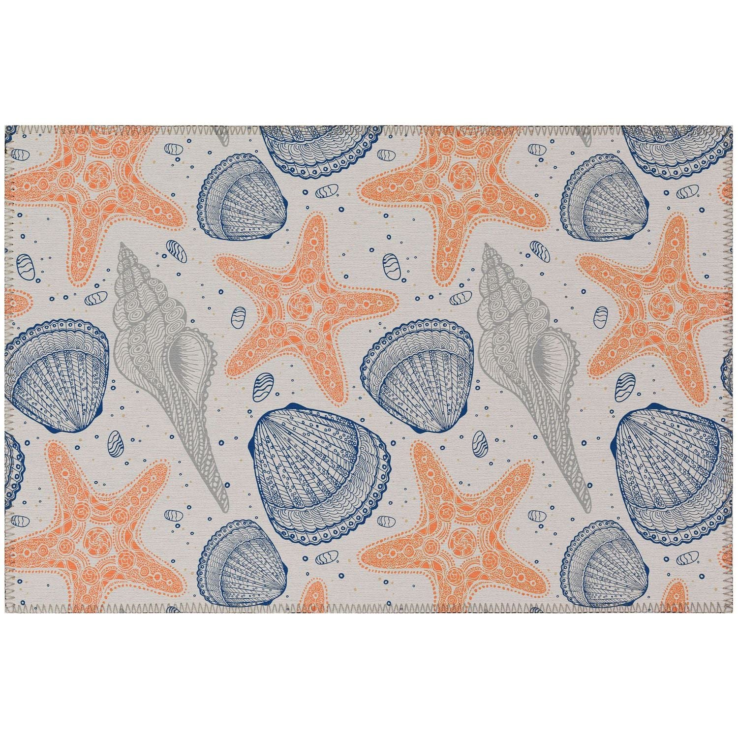Seabreeze Sz4 Beige Coastal Rug Rectangle 3' X 5'