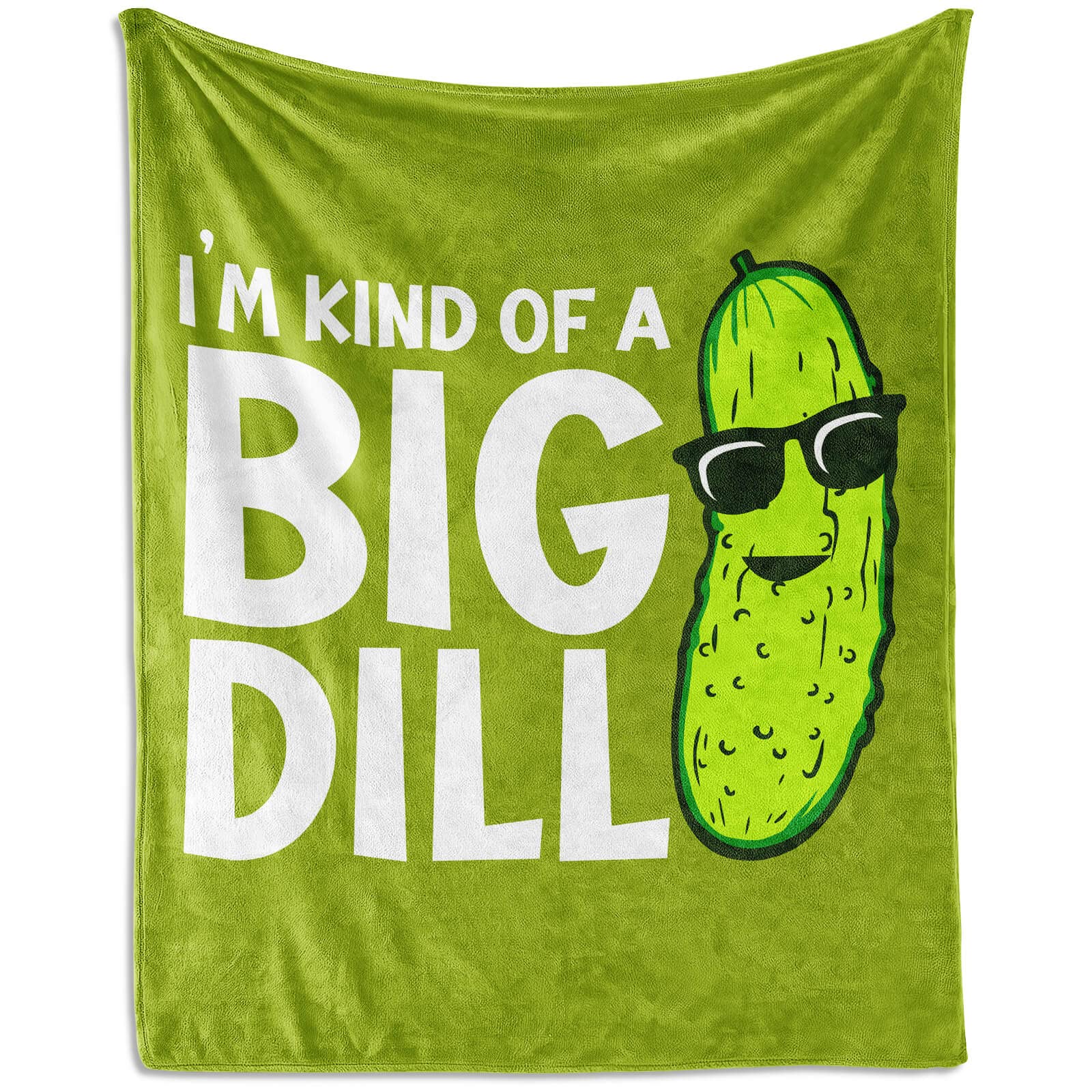 Pickle Throw Blanket For Women Men - 60X80 Inches Twin Size - Soft Fluffy Cozy Blankets Gift - Green Funny Blanket Throws For Be