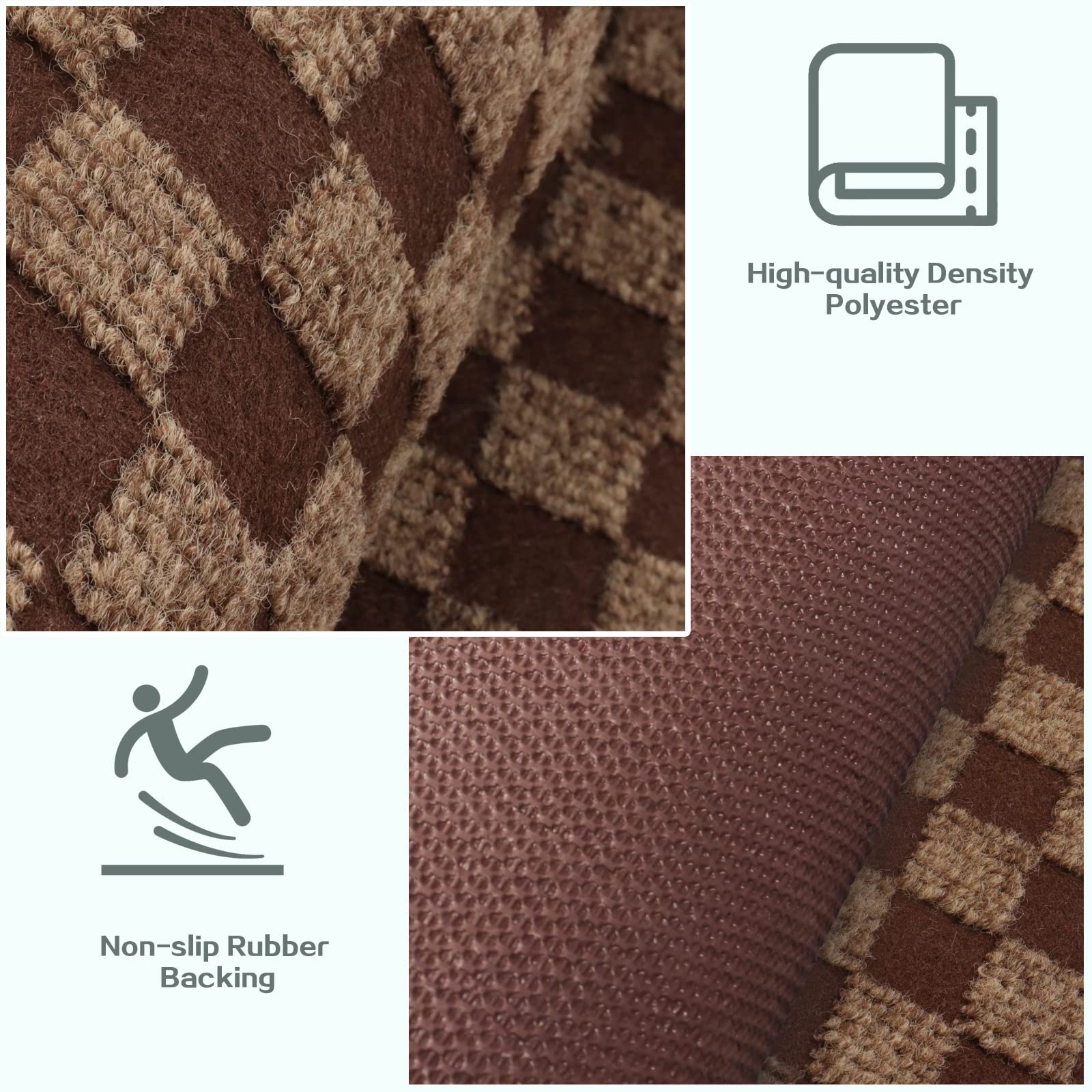 Custom Size Runner Rug 4 Ft X 17 Ft, Zgr 2-82Ft Carpet Runners Hallway Entryway Kitchen Garage Laundry Room Area Rugs With Non-S