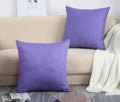 Tangdepot Handmade Decorative Solid 100% Cotton Canvas Throw Pillow Covers /Pillow Shams, (16' X16' , Violet, 1 Count (Pack Of