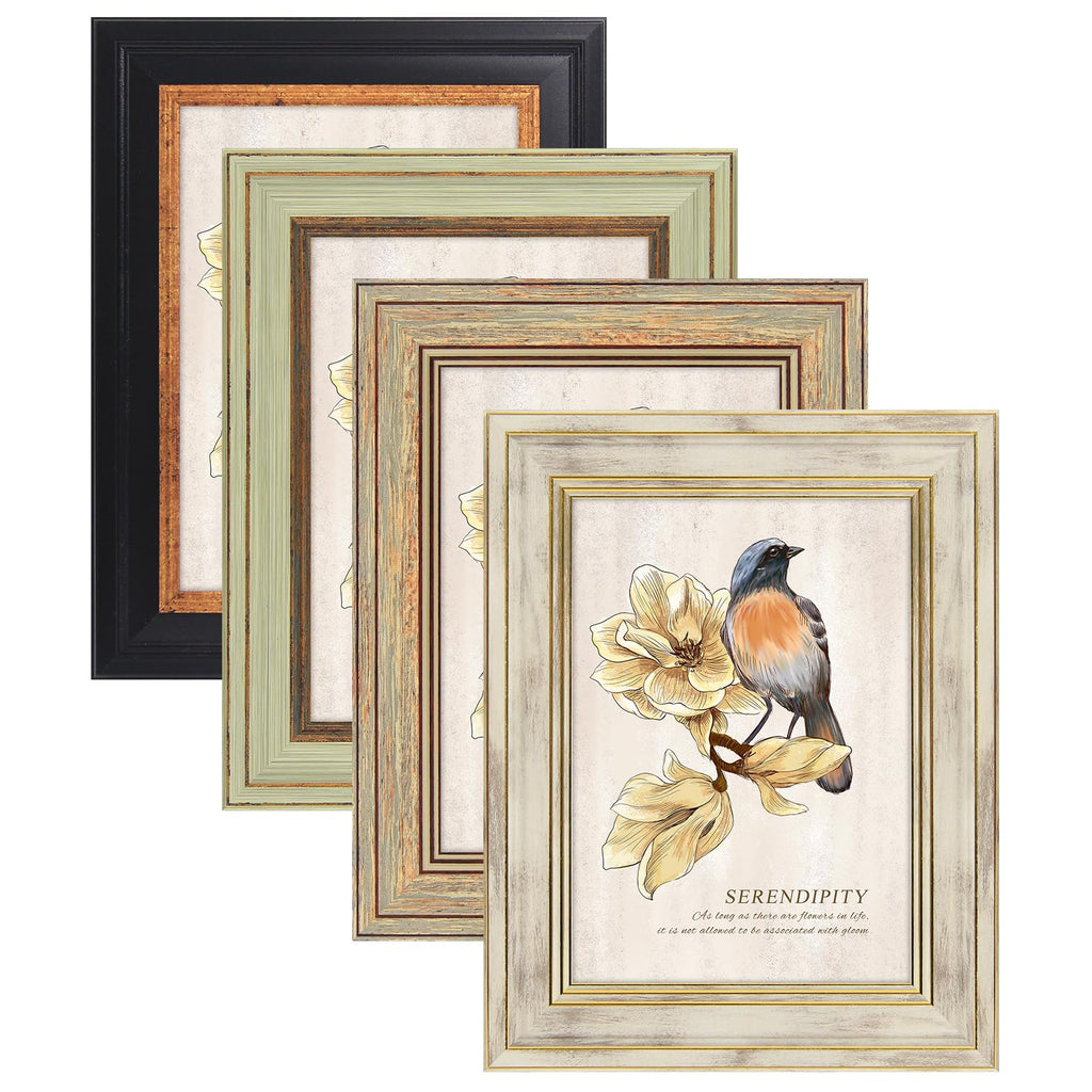 AAQ 4 Pack 5x7 Picture Frame - Picture Frames with Plexiglass,Photo Frame for wall & tabletop picture frames