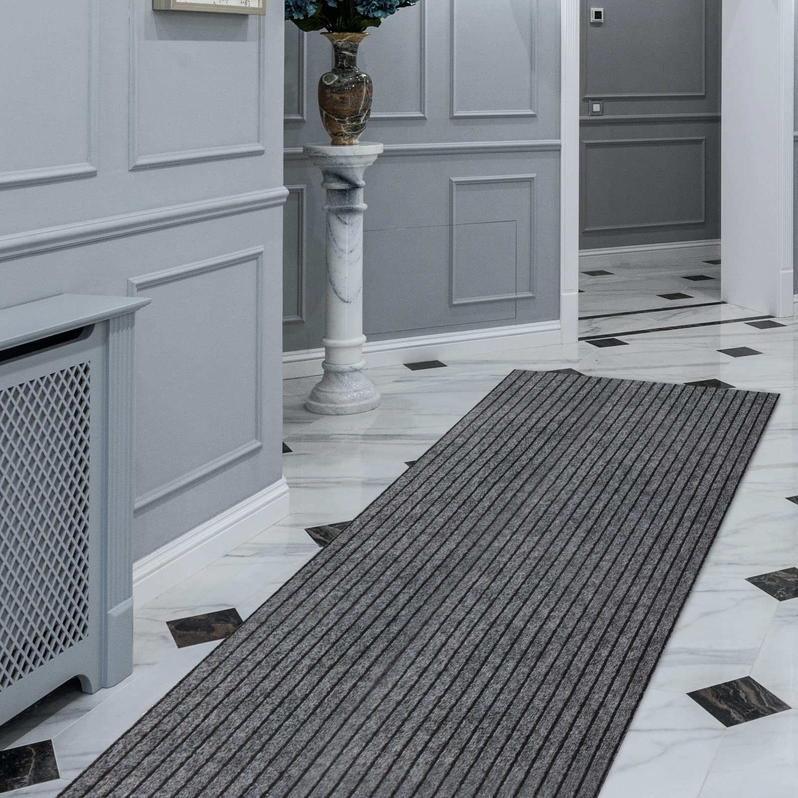 FREADEM Runner Rugs 2' x 71' Indoor Outdoor Carpet Runner, Area Rugs with Anti-Slip Rubber Backing for Aisle Hallway Balcony Gar