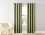 Sun Zero - 53408 Becca Energy Efficient Grommet Curtain Panel, 40'' X 84'', Sage Green
