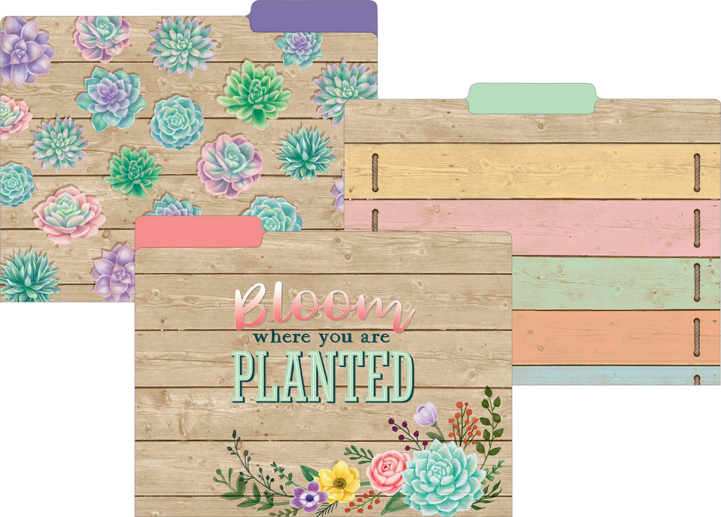 Rustic Bloom File Folders