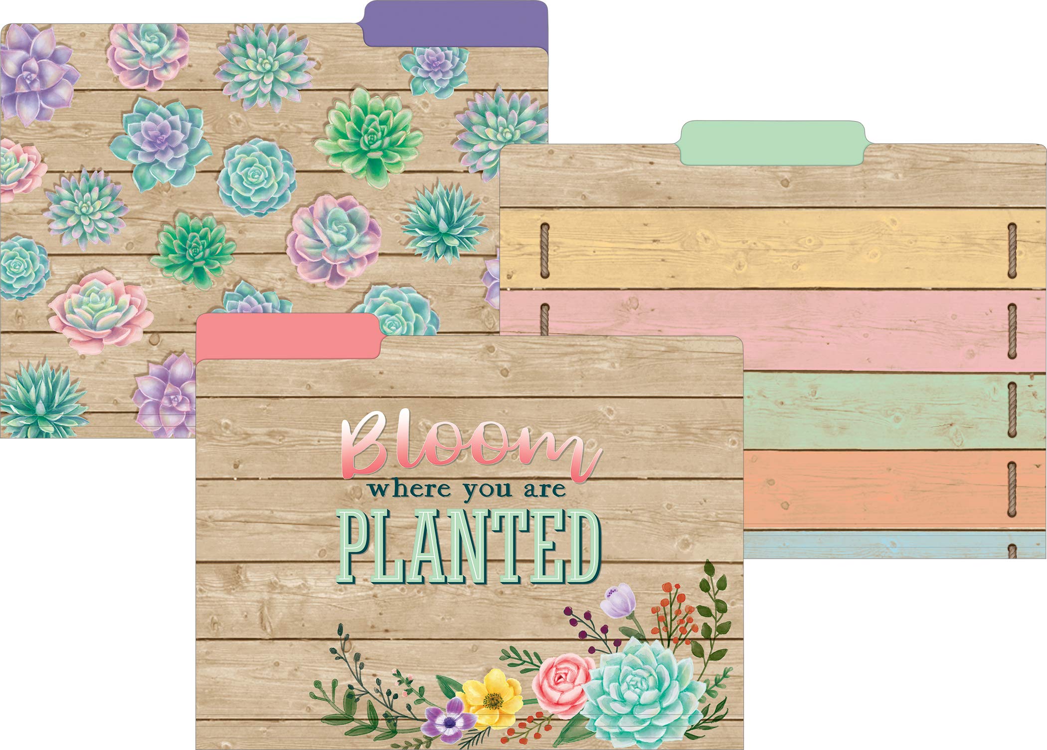 Rustic Bloom File Folders