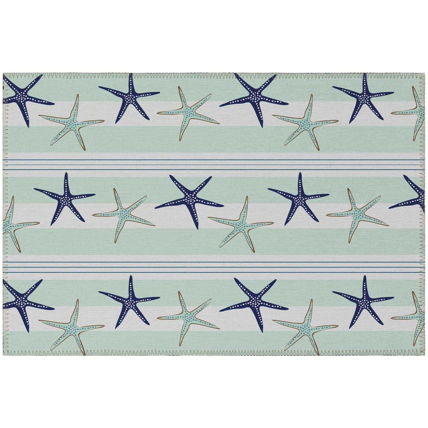 Seabreeze Sz12 Blue Coastal Rug Rectangle 10' X 14'