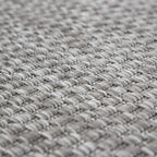 Solid Outdoor Rug For Patio Or Balcony Waterproof In Mottled Grey, Size: 6'7' Square