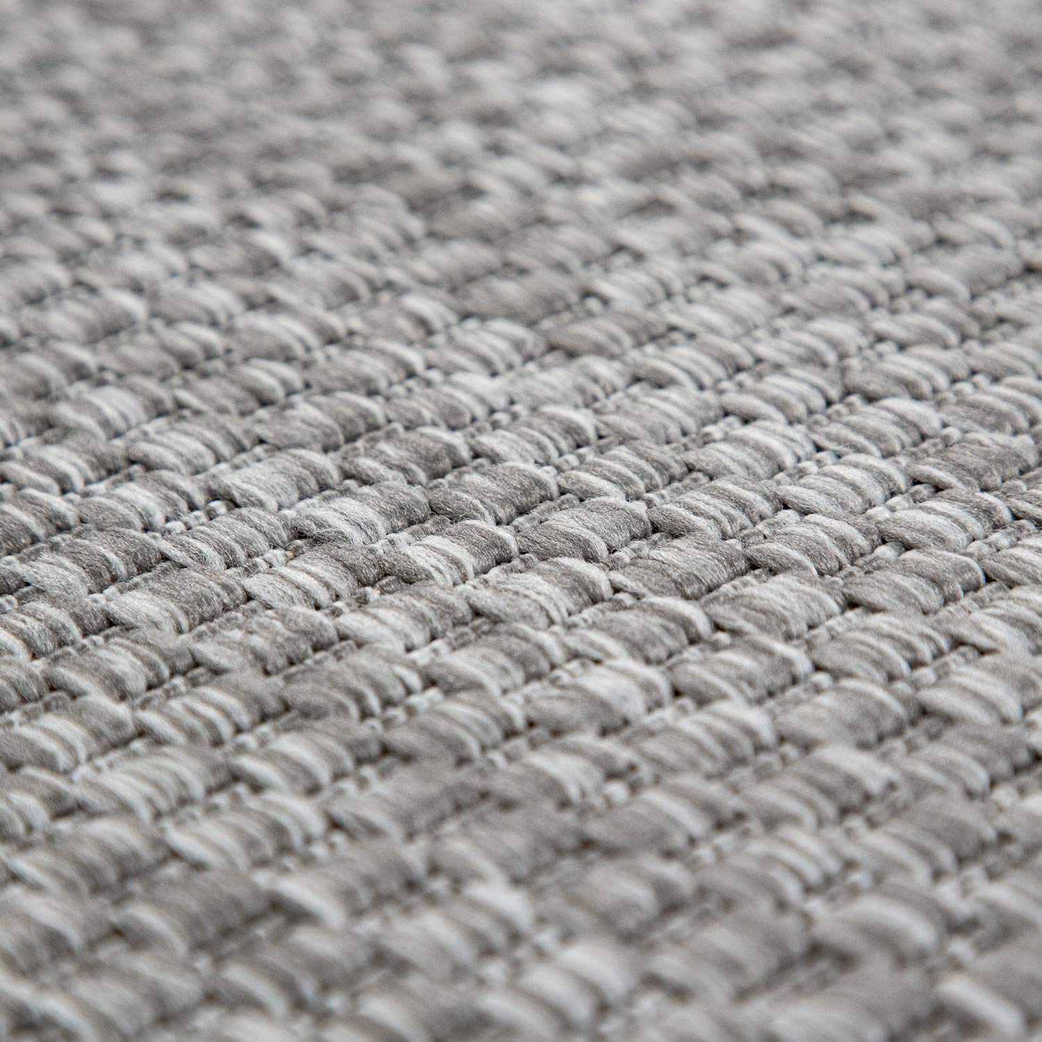 Solid Outdoor Rug For Patio Or Balcony Waterproof In Mottled Grey, Size: 6'7' Square