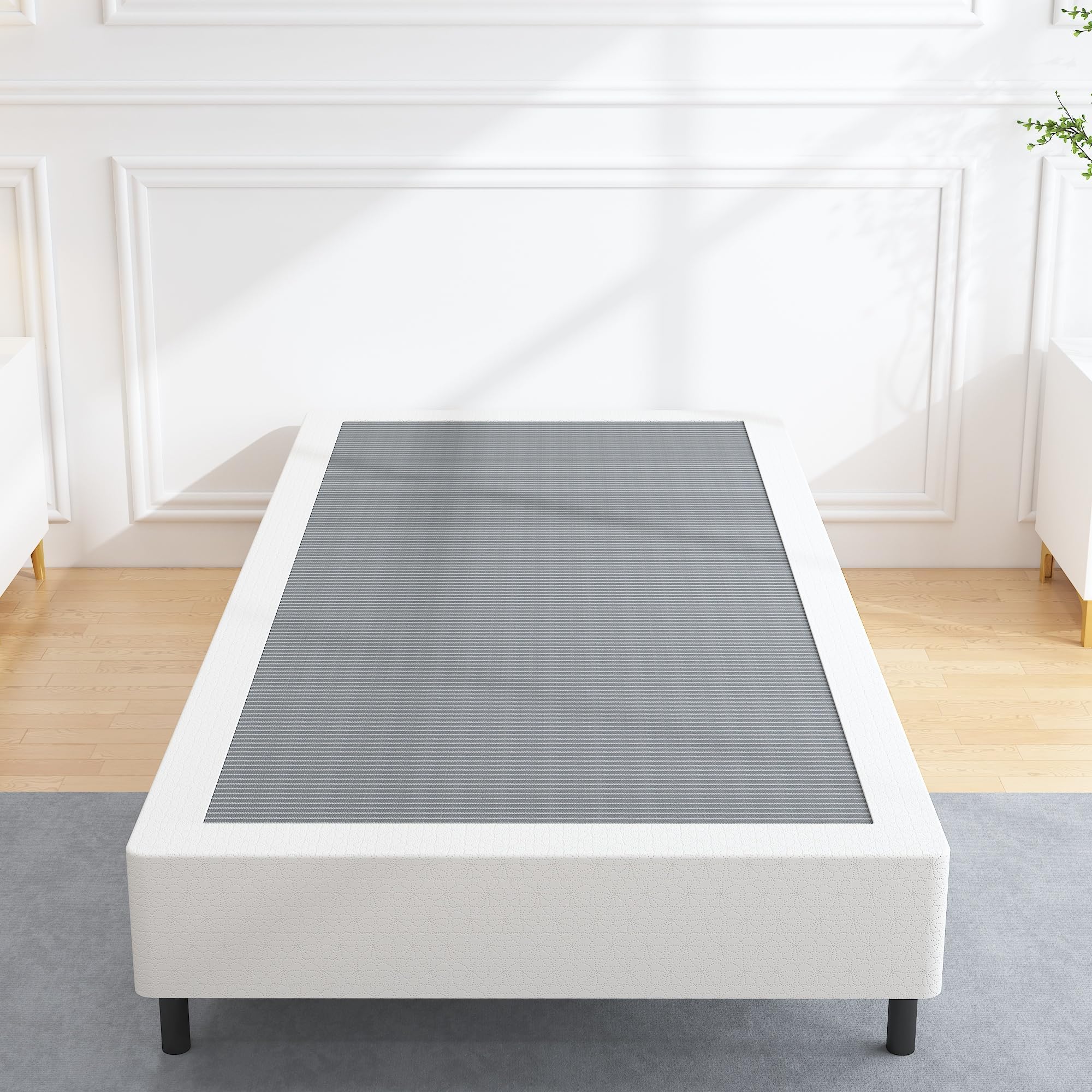 Aldrich 7 Inch Heavy Duty Metal Box Spring Mattress Foundation 1500Lbs Max Weight Capacity/Non-Slip/No Noise/Easy Assembly/Easy Clean Cover,Twin Xl