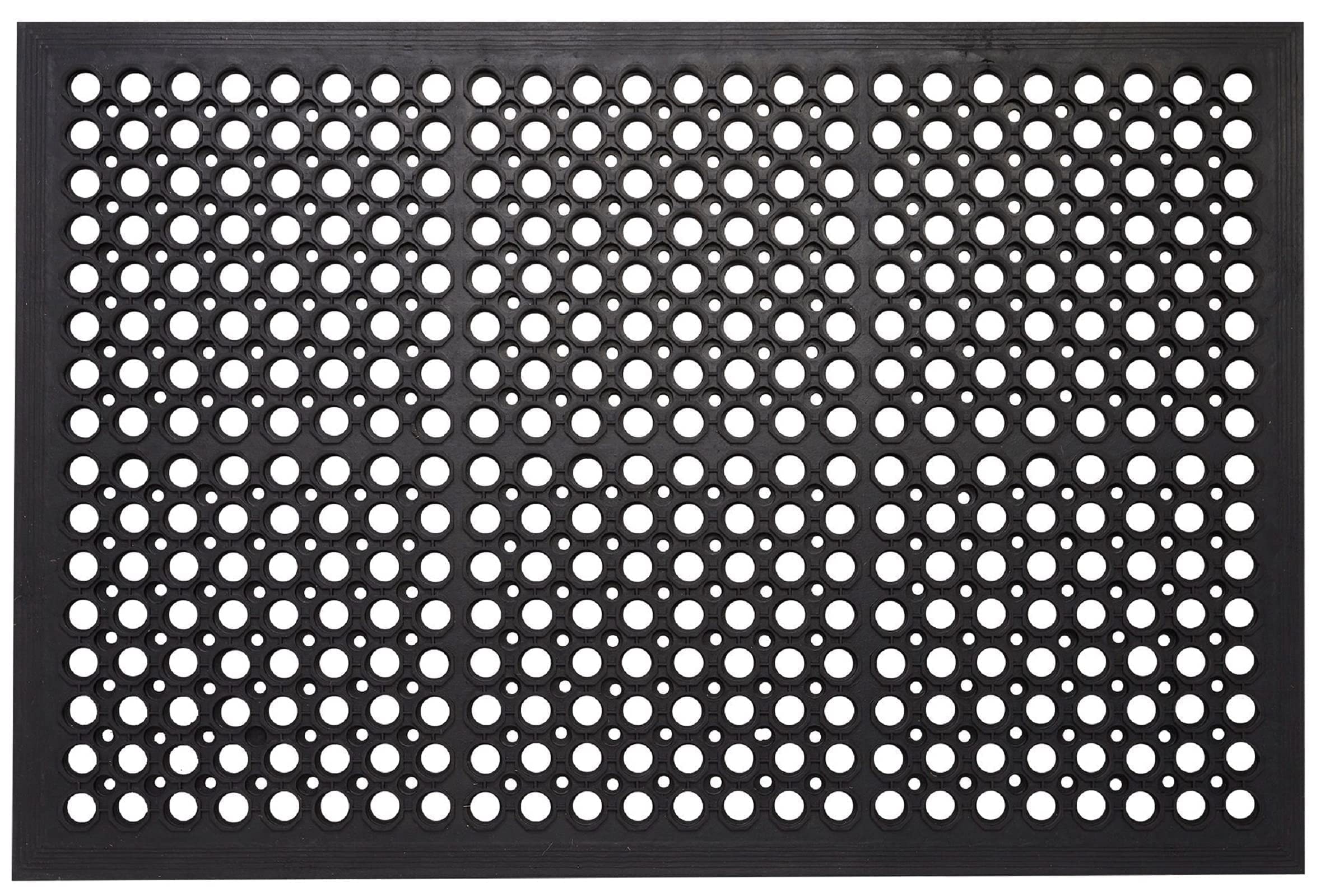 Envelor Anti Fatigue Rubber Floor Mat Non-Slip Restaurant Mat For Floors Bar Drainage Mat Doormat Utility Garage Home Slip Pool Entry 24 X 36 Inches