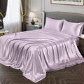 Vonty Satin Sheets Queen Size Silky Soft Satin Bed Sheets Luxury Lavender Satin Sheet Set, 1 Deep Pocket Fitted Sheet + 1 Flat S