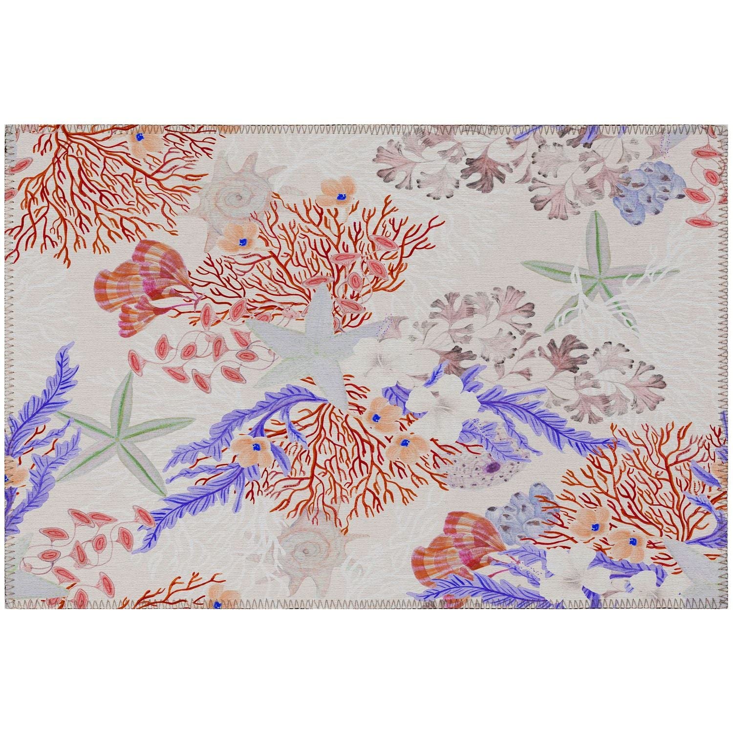 Seabreeze Sz1 Ivory Coastal Rug Rectangle 9' X 12'