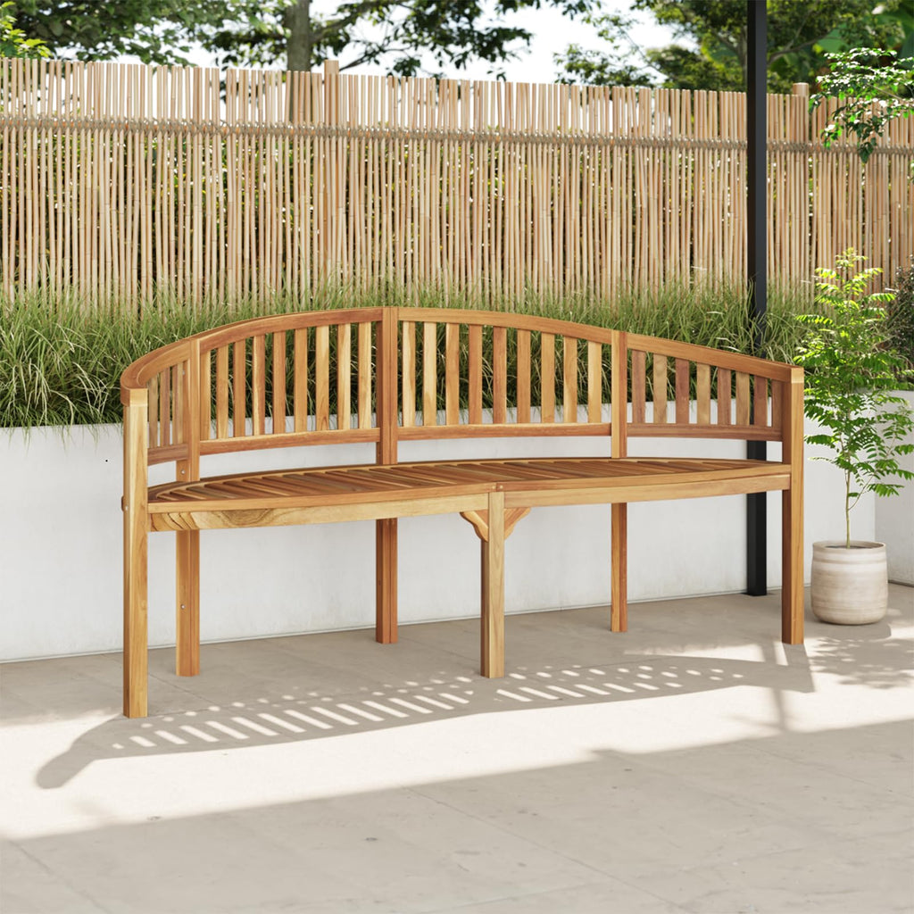 Furniking Banana Bench 70.9" Solid Teak Wood
