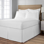Space Maker Extra-Long 21'' Drop Length Bed Skirt, Queen, White
