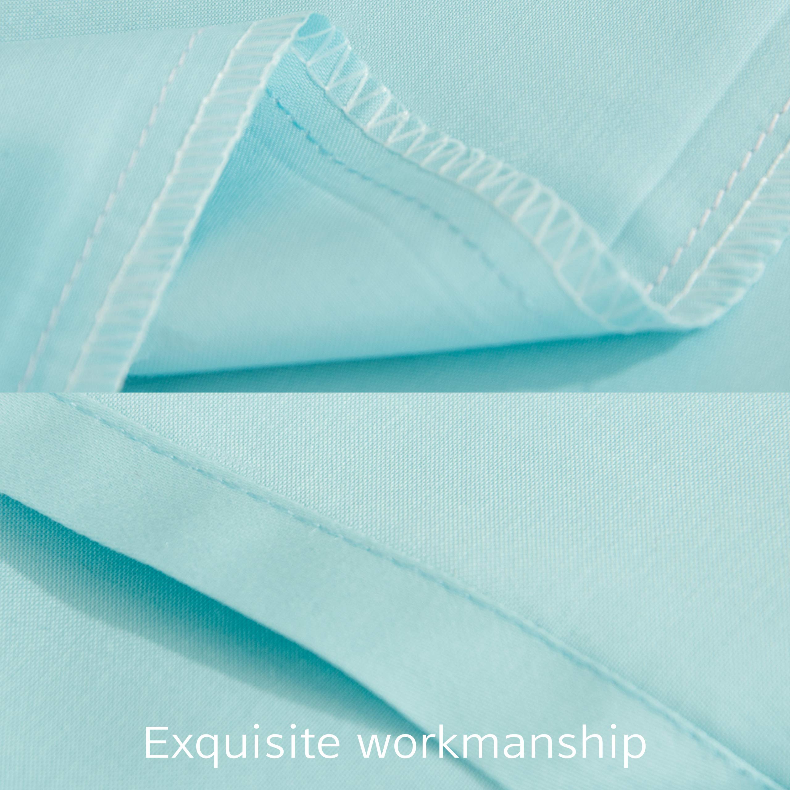 Ntbay 2 Pack 500 Thread Count 100% Egyptian Cotton King Pillow Shams, Super Soft And Breathable Oxford Pillowcases For Bed, 20X36 Inches, Aqua