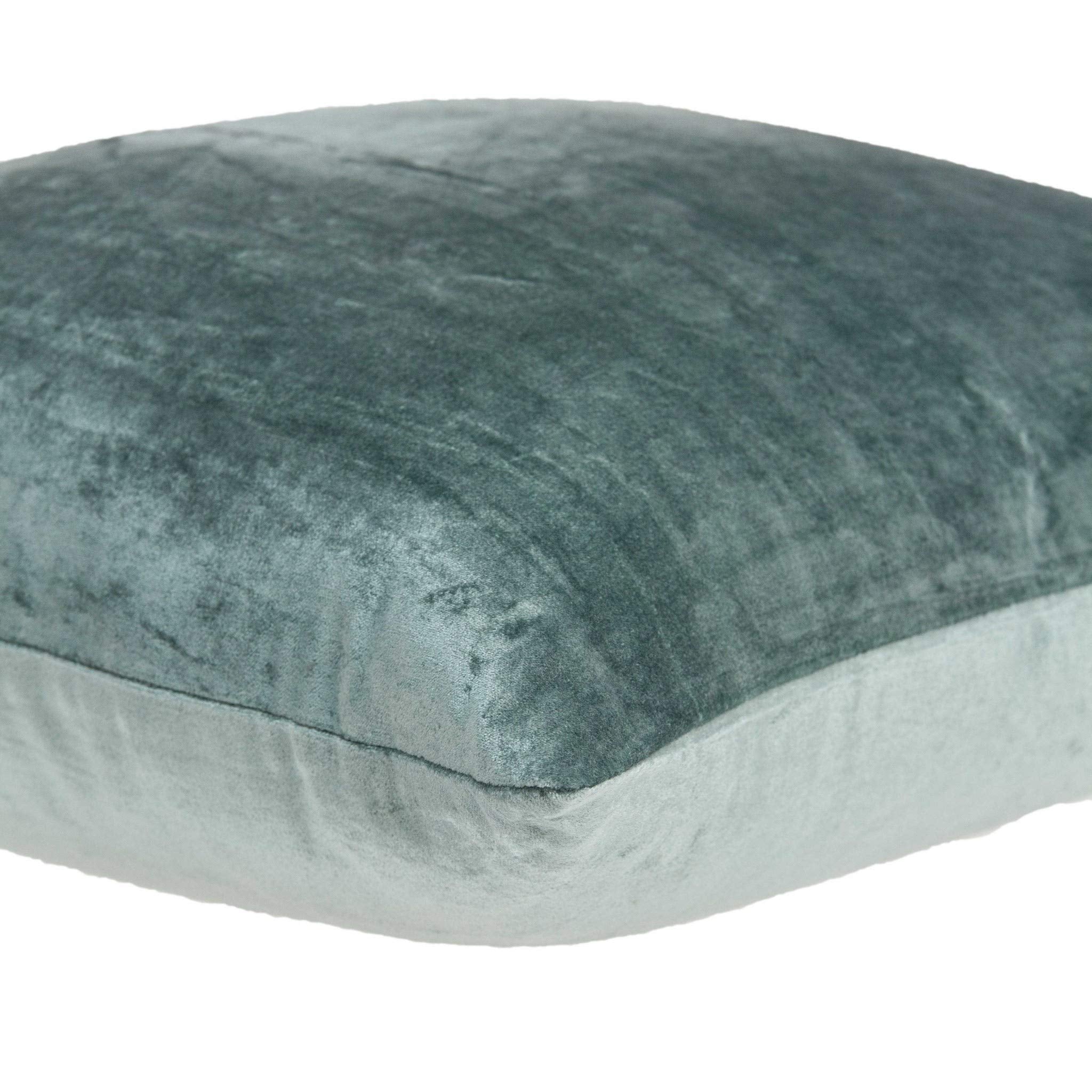 HomeRoots 50% Cotton, 50% Viscose 20' x 7' x 20' Transitional Sea Foam Solid Pillow Cover with Poly Insert